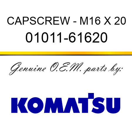 CAPSCREW - M16 X 20 01011-61620