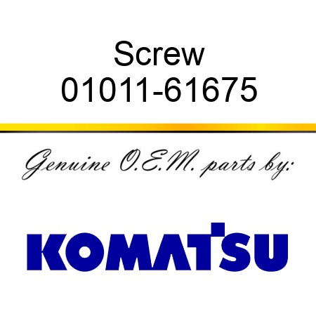 Screw 01011-61675