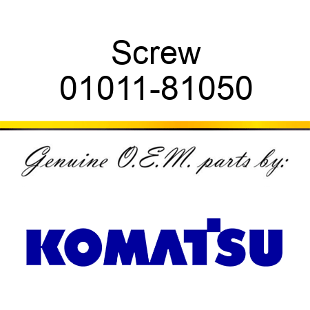 Screw 01011-81050