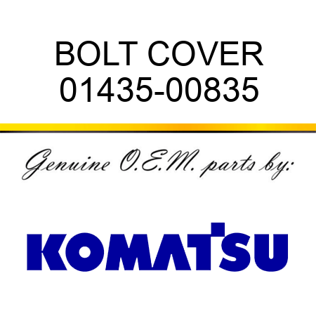 BOLT, COVER 01435-00835