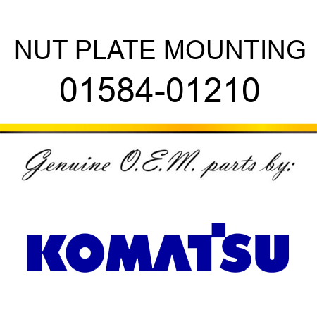 NUT, PLATE MOUNTING 01584-01210