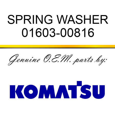 SPRING WASHER 01603-00816