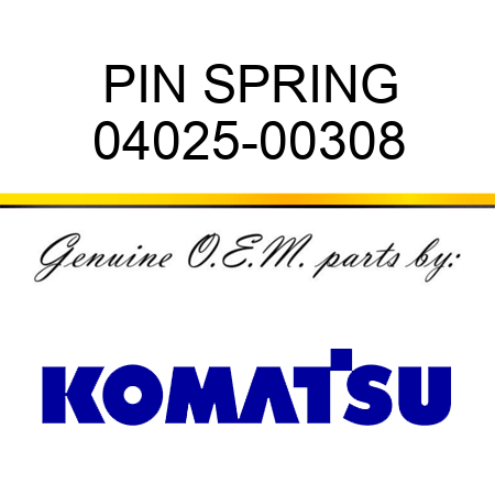 PIN, SPRING 04025-00308