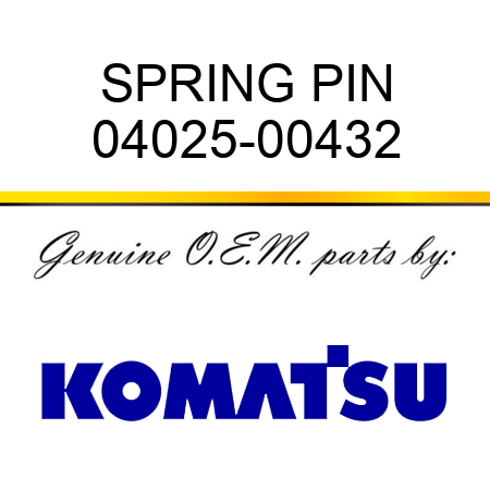 SPRING PIN 04025-00432