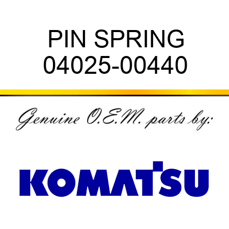 PIN, SPRING 04025-00440