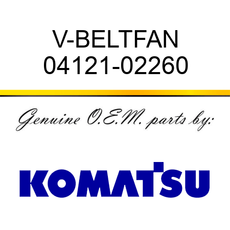 V-BELT,FAN 04121-02260