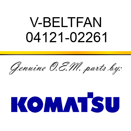 V-BELT,FAN 04121-02261