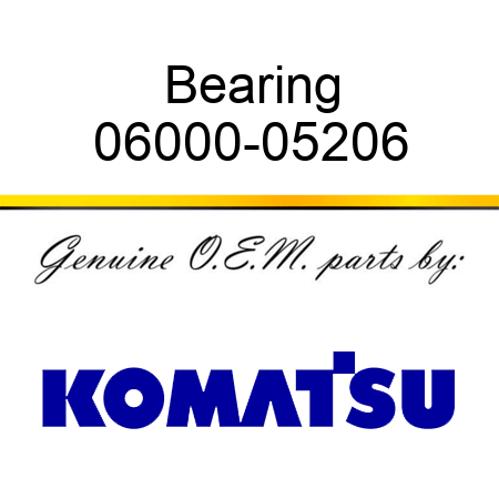 Bearing 06000-05206