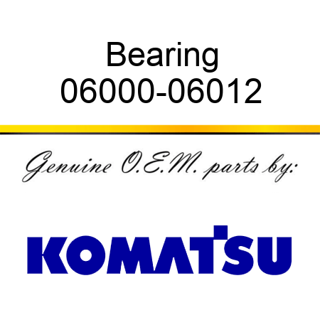 Bearing 06000-06012