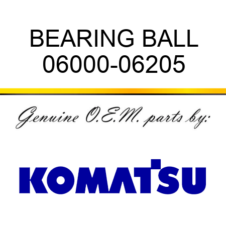 BEARING, BALL 06000-06205