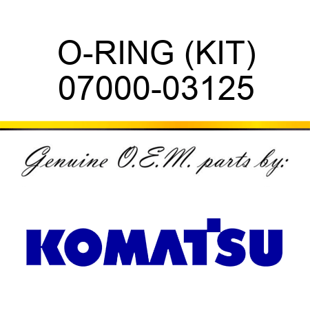 O-RING (KIT) 07000-03125