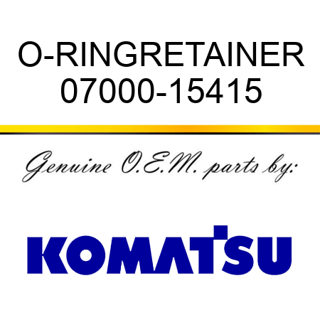 O-RING,RETAINER 07000-15415