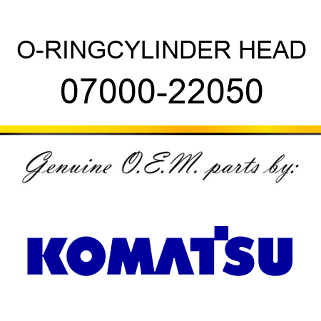 O-RING,CYLINDER HEAD 07000-22050