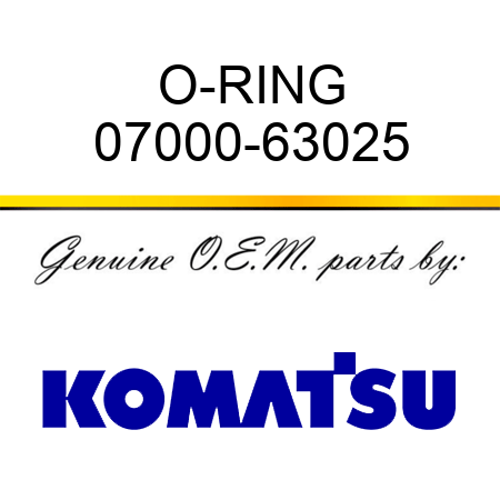 O-RING 07000-63025