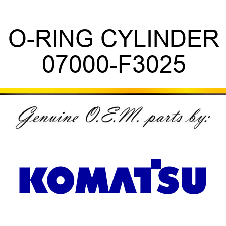 O-RING, CYLINDER 07000-F3025