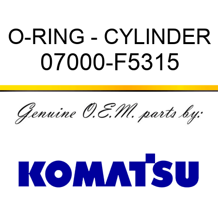 O-RING - CYLINDER 07000-F5315