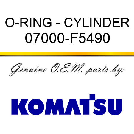 O-RING - CYLINDER 07000-F5490
