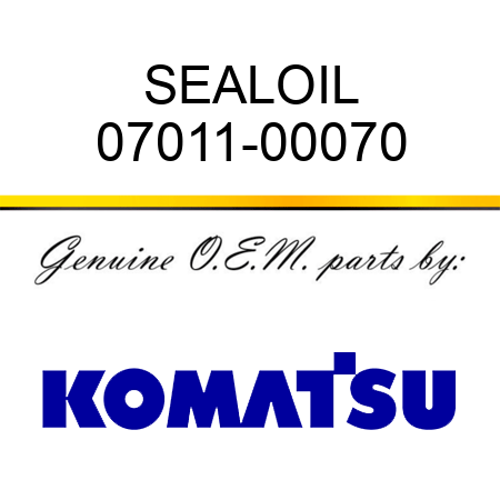 SEAL,OIL 07011-00070
