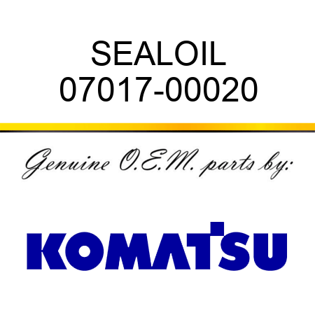 SEAL,OIL 07017-00020