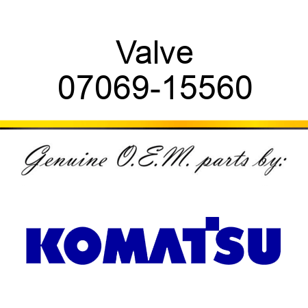 Valve 07069-15560