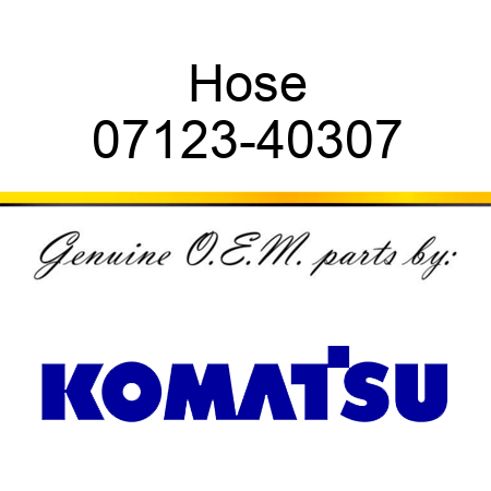 Hose 07123-40307