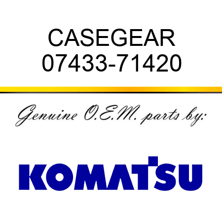 CASE,GEAR 07433-71420