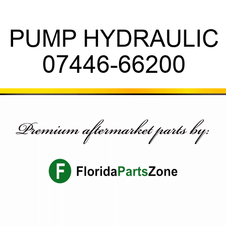 PUMP, HYDRAULIC 07446-66200