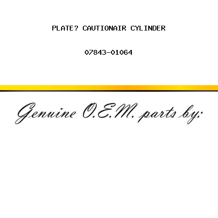 PLATE? CAUTION,AIR CYLINDER 07843-01064