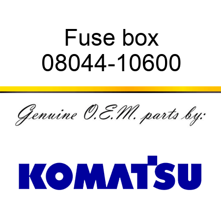 Fuse box 08044-10600