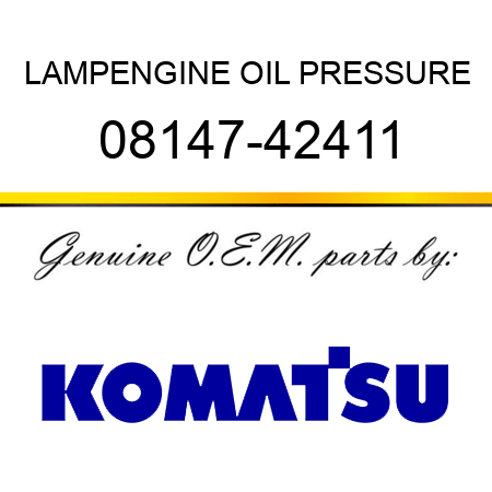 LAMP,ENGINE OIL PRESSURE 08147-42411