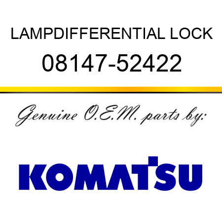 LAMP,DIFFERENTIAL LOCK 08147-52422