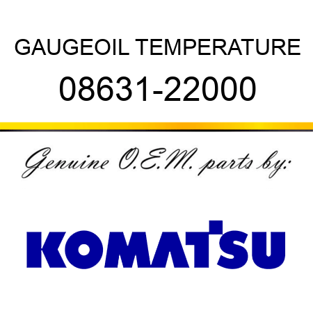GAUGE,OIL TEMPERATURE 08631-22000
