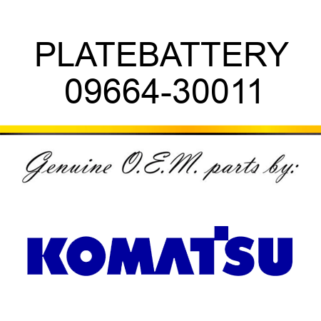 PLATE,BATTERY 09664-30011
