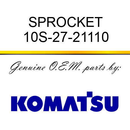 SPROCKET 10S-27-21110