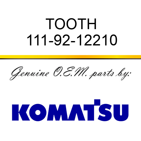 TOOTH 111-92-12210