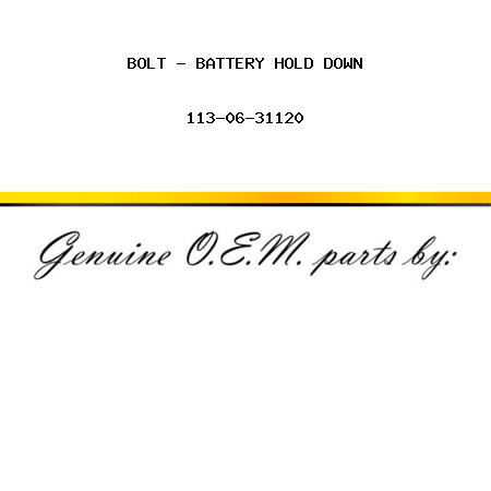 BOLT - BATTERY HOLD DOWN 113-06-31120