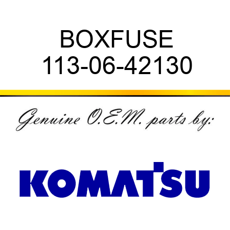 BOX,FUSE 113-06-42130