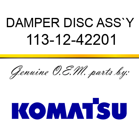 DAMPER DISC ASS`Y 113-12-42201