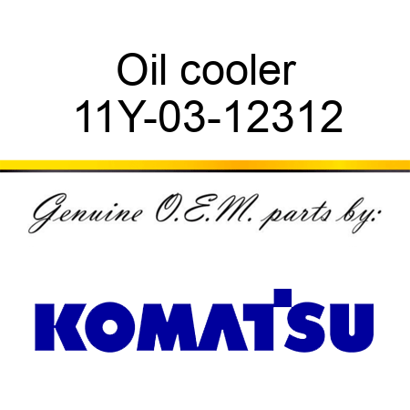 Oil cooler 11Y-03-12312