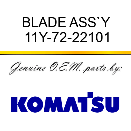BLADE ASS`Y 11Y-72-22101