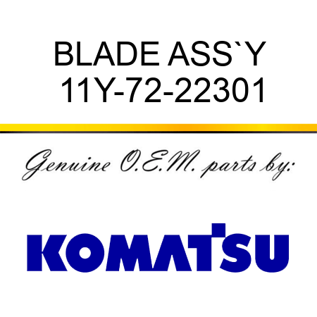 BLADE ASS`Y 11Y-72-22301