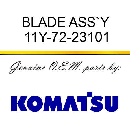 BLADE ASS`Y 11Y-72-23101