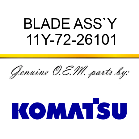 BLADE ASS`Y 11Y-72-26101