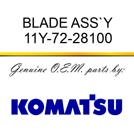 BLADE ASS`Y 11Y-72-28100