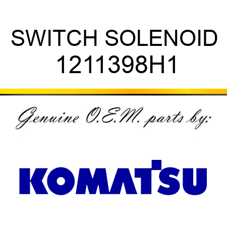 SWITCH, SOLENOID 1211398H1