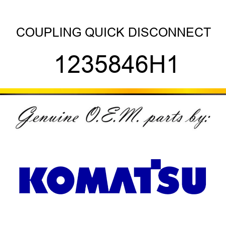 COUPLING, QUICK DISCONNECT 1235846H1