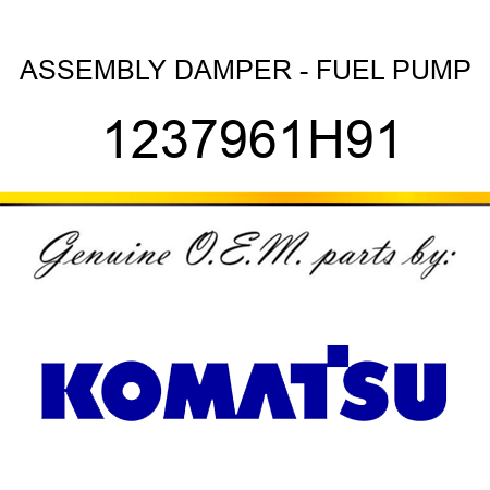 ASSEMBLY, DAMPER - FUEL PUMP 1237961H91