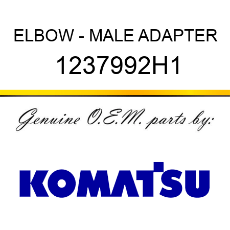 ELBOW - MALE ADAPTER 1237992H1