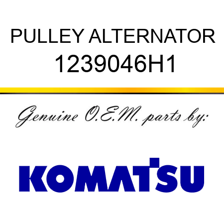 PULLEY, ALTERNATOR 1239046H1