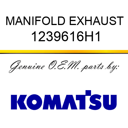 MANIFOLD, EXHAUST 1239616H1
